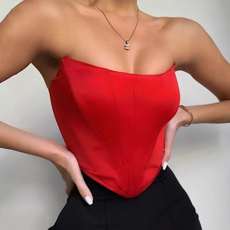 Rotes Korsett Top - My Store